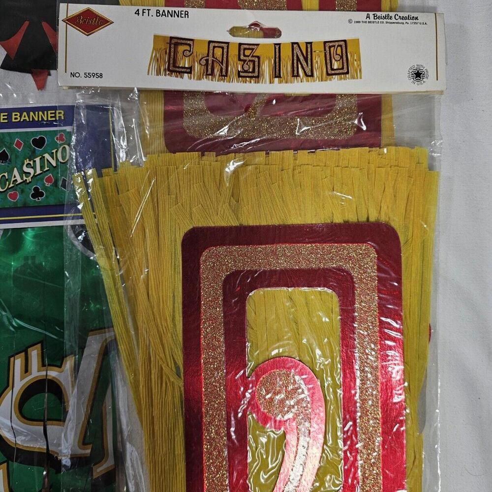 Vintage Casino Party Theme Night Decorations. 80's 90's Game Night Poker - Picture 4 of 8